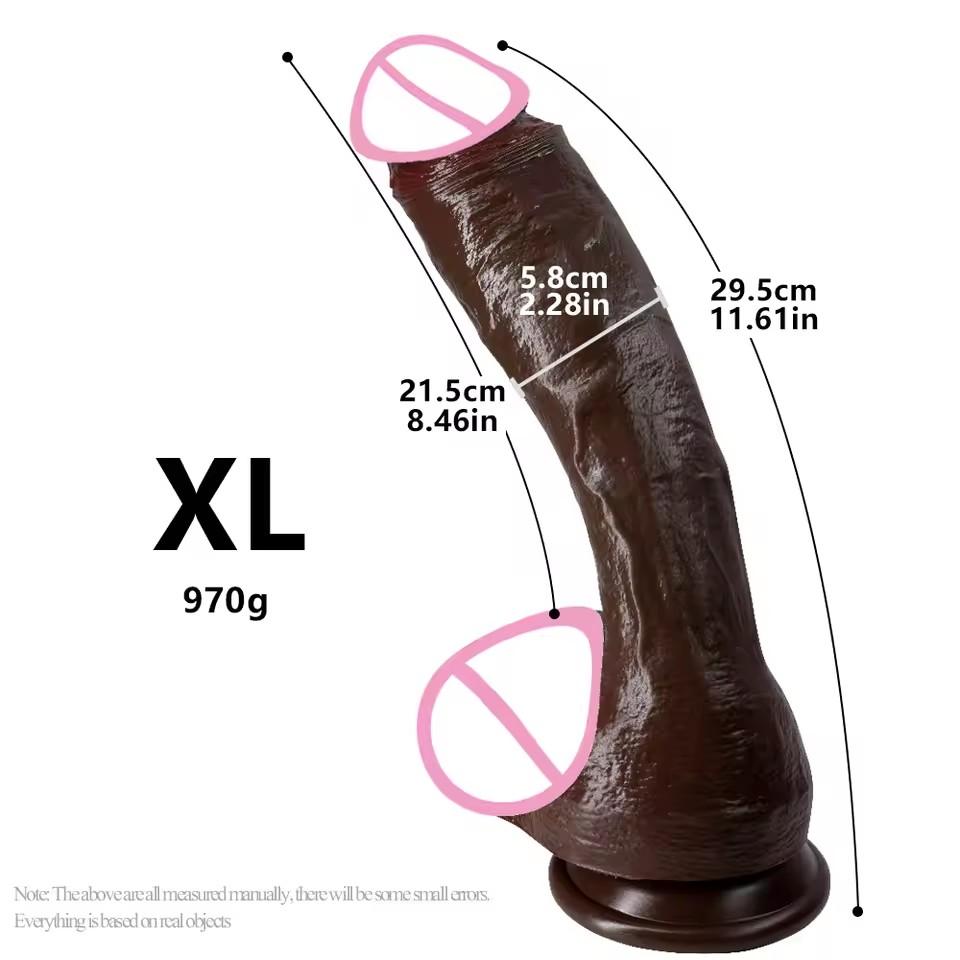 New Super Realistic Dildo Soft Skin Silicone Penis Glans With Powerful Suction Cup Anal Sex Toys For Woman Vagina Hot Dick XXL
