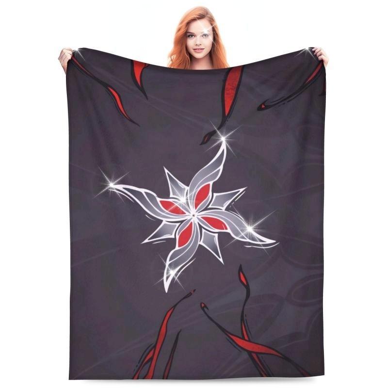 

Shinra Character Themes Flannel printed blanket suitable for all seasons suitable for living room office sofa and travel 75x100cm (30x40inch)