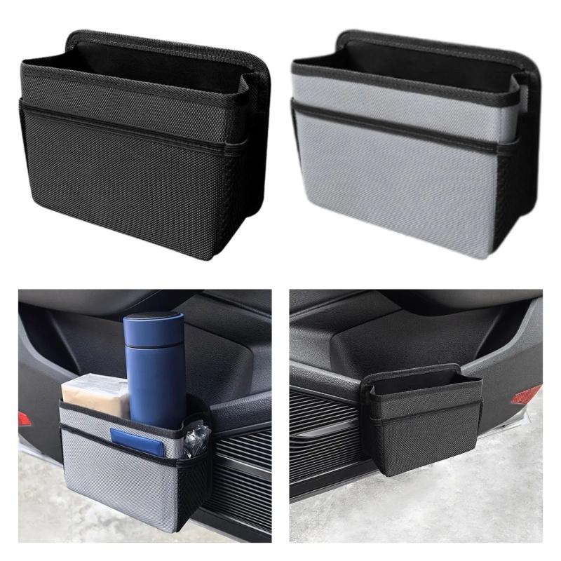 Portable Car Trash Bin Foldable Auto Garbage Container Hanging Storage Box for Front and Back Seat Storage In SUVs Truck