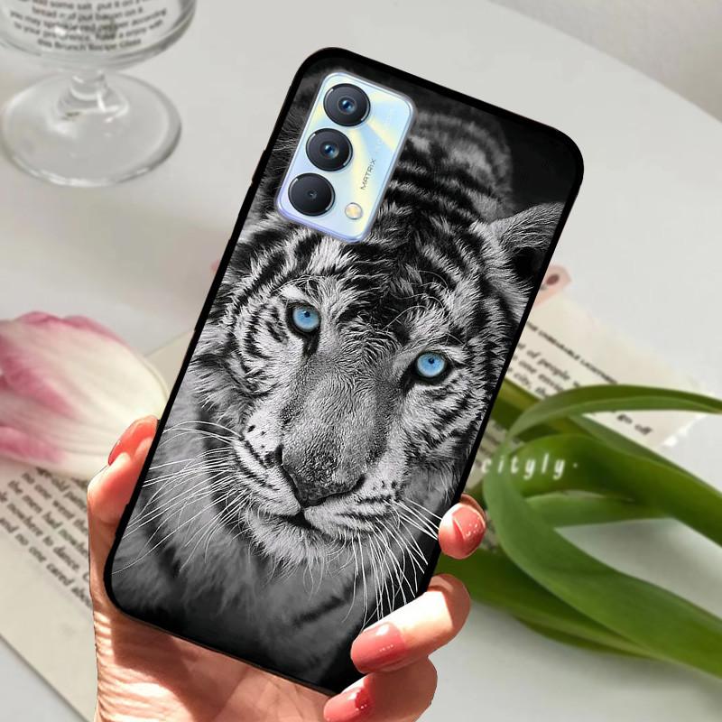 For cover Realme GT Master Case Edition Animal Cartoon Soft Silicone Funda for Realme GT Master Explorer Phone Cover Black Coque