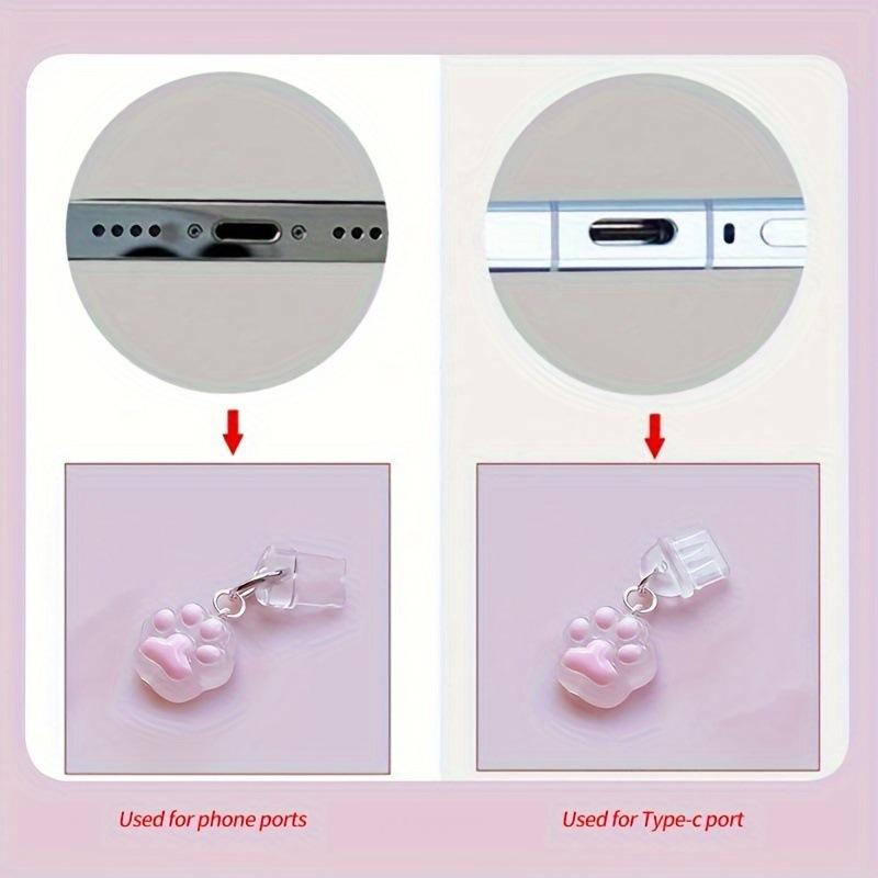 Cute Claw Phone Dust Plug Phone Accessory Pendant Decoration For IPhone Type-C Charging Interface
