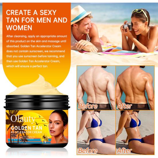 40/80G Intensive Bräunungscreme Bräunungsbeschleuniger Wasserdicht Lang Anhaltend Feuchtigkeitsspendend Nährend Körperbräunungslotion Selbstbräuner Gel