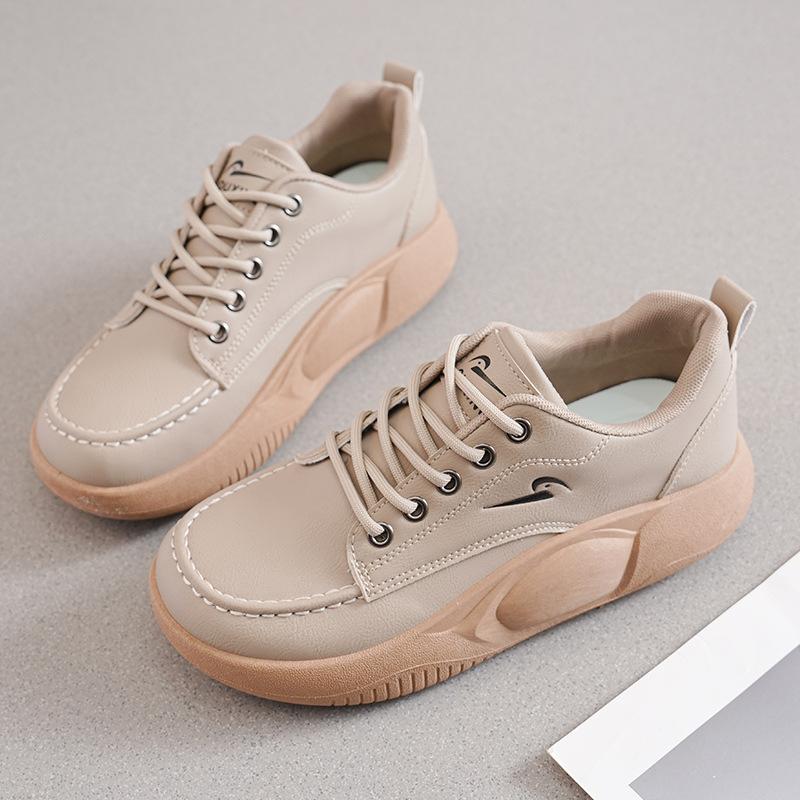 Spring New Basic Little White Shoes Female Students Casual Board Shoes Street Shooting Versatile Muffin Women's Shoes Thick Sole