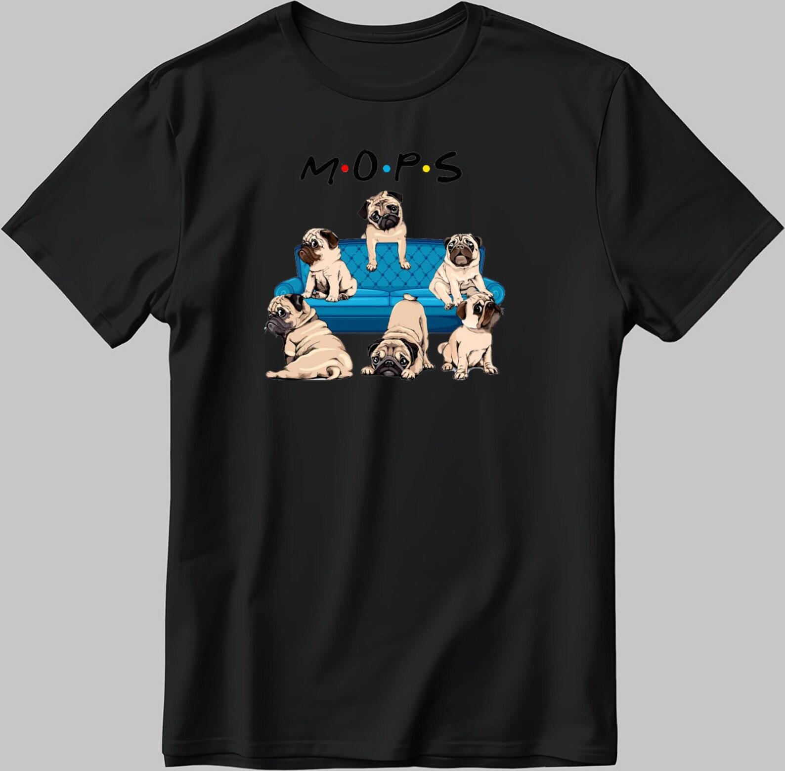 Sweet Pug Dog Mops Short Sleeve White-Black Men s / Women s T-Shirt F133 M