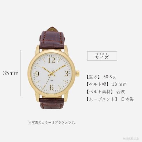 Fieldwork Women's Analog Watch with Black Leather Strap and Large Mylar Finish (PP011-2)