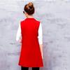 Vestă de costum de lungime medie pentru femei, de primăvară și toamnă, temperament, subțire, mărime plus, jachetă fără mâneci