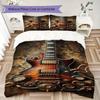 1PC Musical Elements Bedding Quilt Set Quilt Cover Pillowcase Home Decoration Birthday Gift (1 * Duvet Cover + 2 * Pillowcase, Without core)A18