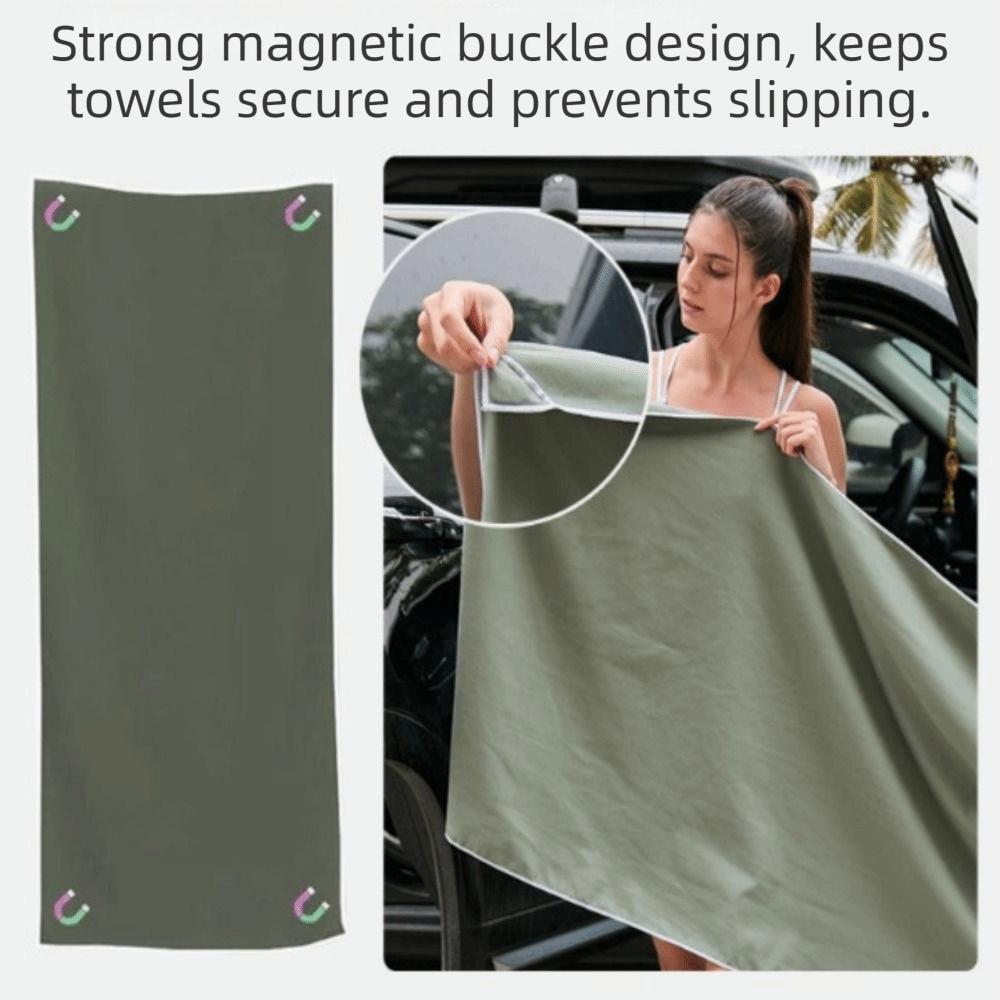 Portable Magnetic Bath Towel Quick-Drying Quick Dry Towel Gifts Beach Towel  Fitness