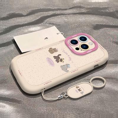 Kaffee Kätzchen Geeignet für Apple 15 Handyhülle Iphone14promax Einfach 13 Damen Lanyard 16/8p