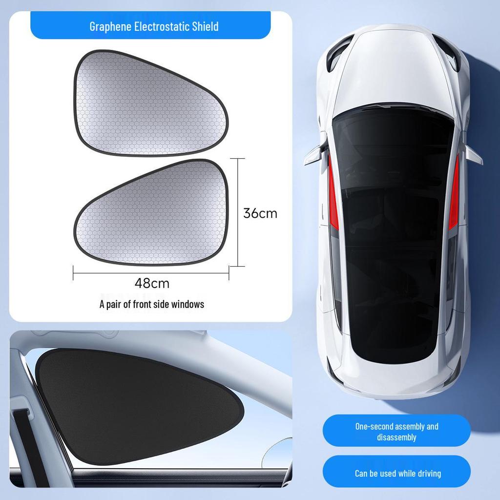 Car Black Vinyl Static Cling Sunshade: Side Window Privacy & Heat Insulation for Baby