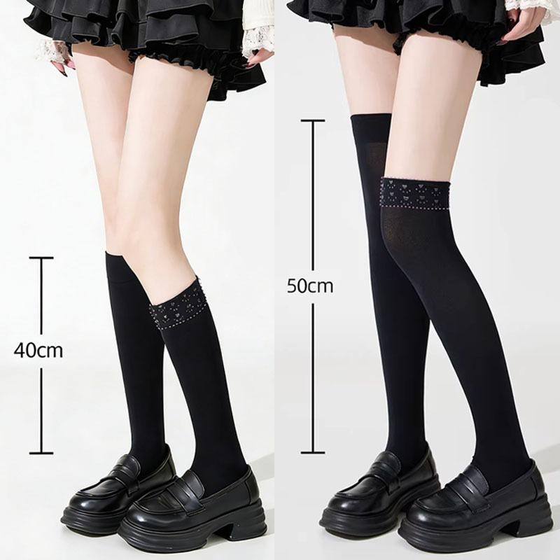 Cat Paw Silicone Dot Grip Over Knee Socks Spring Summer Solid Compression Thigh High Stockings For Women Girls Jk Aesthetic New