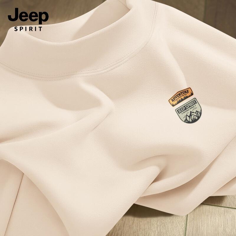 

JEEP SPIRIT Men s 2025 Half-High Collar Long-Sleeve Warm Base Layer T-Shirt M