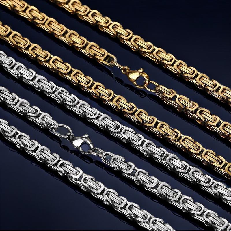 Heißes personalisiertes, nicht verblassendes Titanstahl-Kaiser-Kettenhalsband für Männer