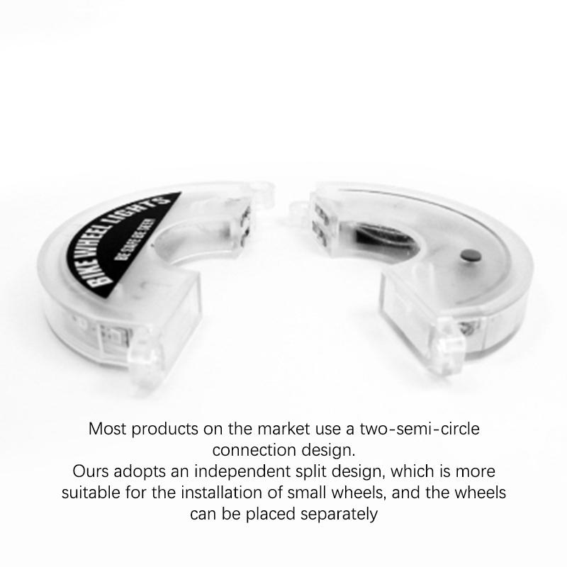 LED Bicycle Wheel Light Auto On Off Rechargeable Waterproof Front Tail Hub Lamp for Night Road Cycling Safety