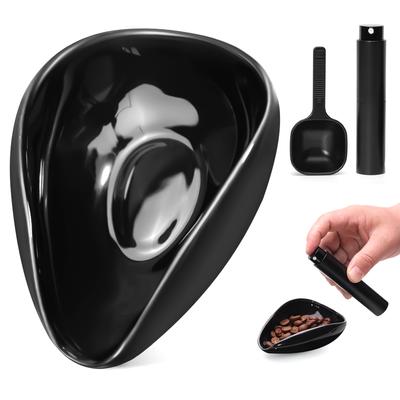 Set Leeseph Cupă de Dozare și Lingură pentru Boabe de Cafea, Vas de Dozare Ceramic, Kit Tăviță de Măsurare pentru Cafea sau Ceai, Accesorii Espresso
