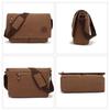 Whatna Thick Canvas and Leather Shoulder Horizontal Messenger Large Business Fits A4 Sizes and Shoulder School Bicycle Model 8501 Men's Bag, Bag, Bag,