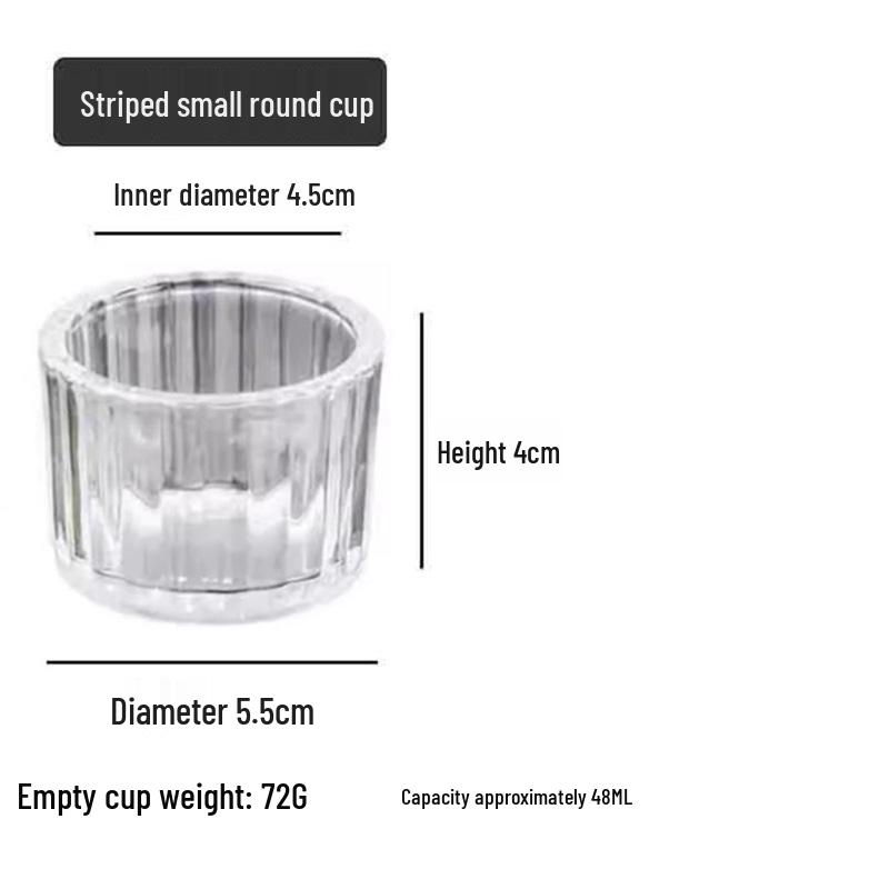 Aromatherapy Vertical Stripe Glass Candle Holder Jar - Scented Candle Holiday Souvenir.