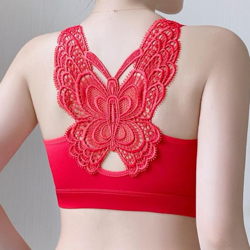 Front Buckle Seamless Underwear Thin Section Women's Big Breasts Small Beautiful Back Adjustable Large Size Bra Gather and Close The Breast Bra
