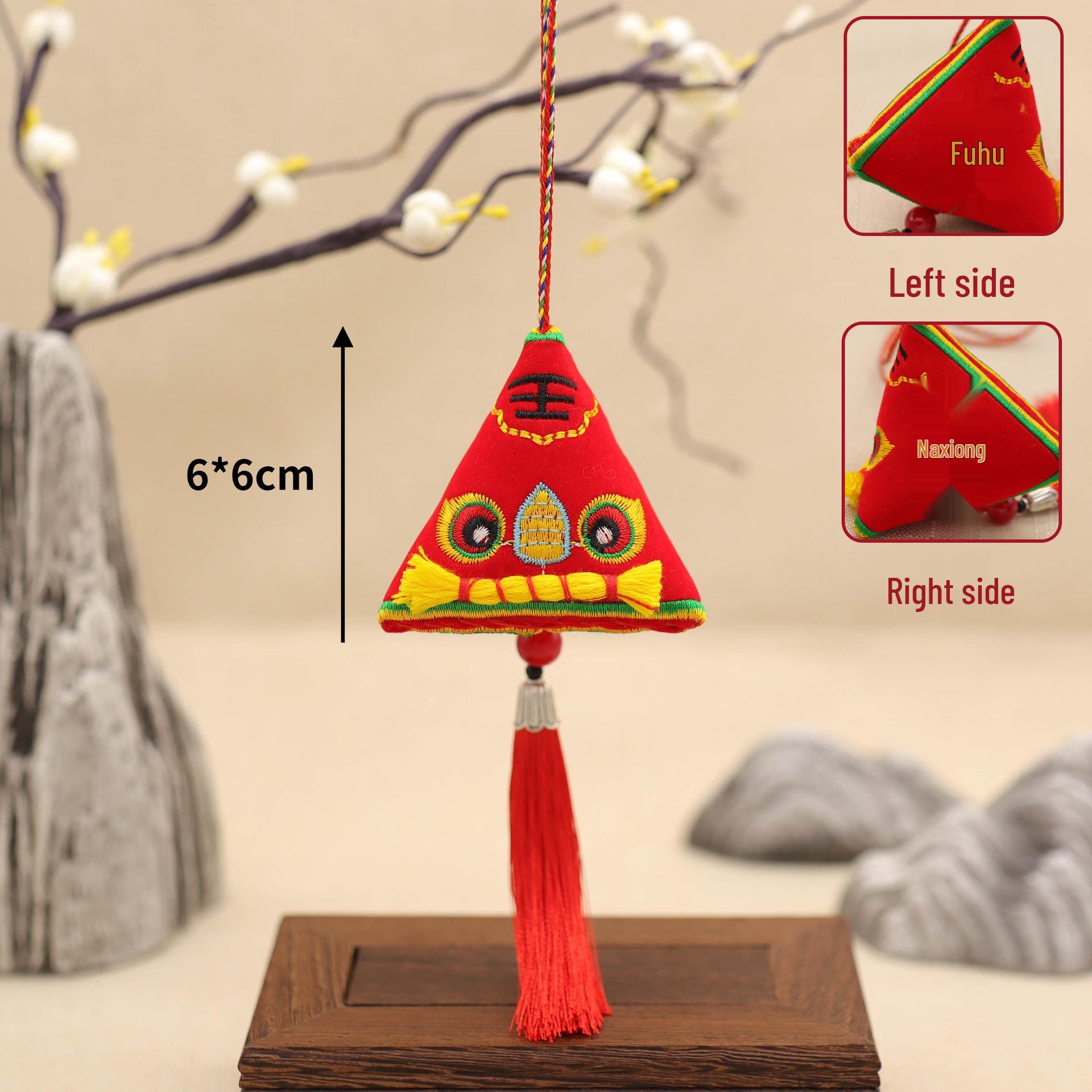 

Детское ожерелье-саше «Тигр» на Праздник драконьих лодок с пятицветным шнурком и кисточкой, подвески «Цзунцзы»