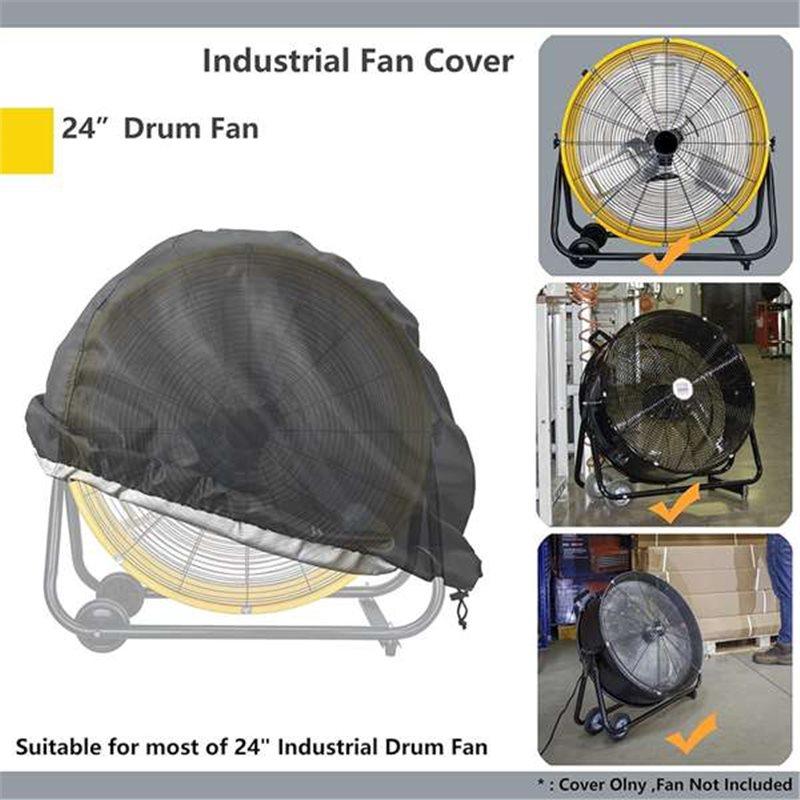 VOFUN-Heavy Duty For 18" 20" Industrial Drum Fan Cover Waterproof& Dustproof,Fits Up To 24X24x7.5 Inches