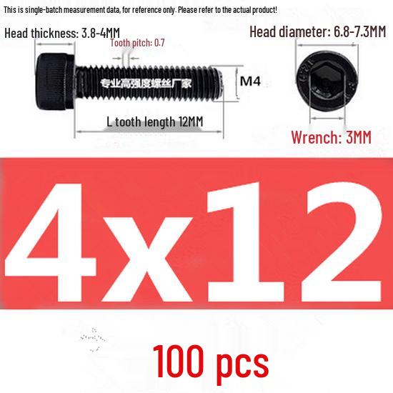 High-Strength Grade 12.9 Internal Hex Head Screws M1.4-M20