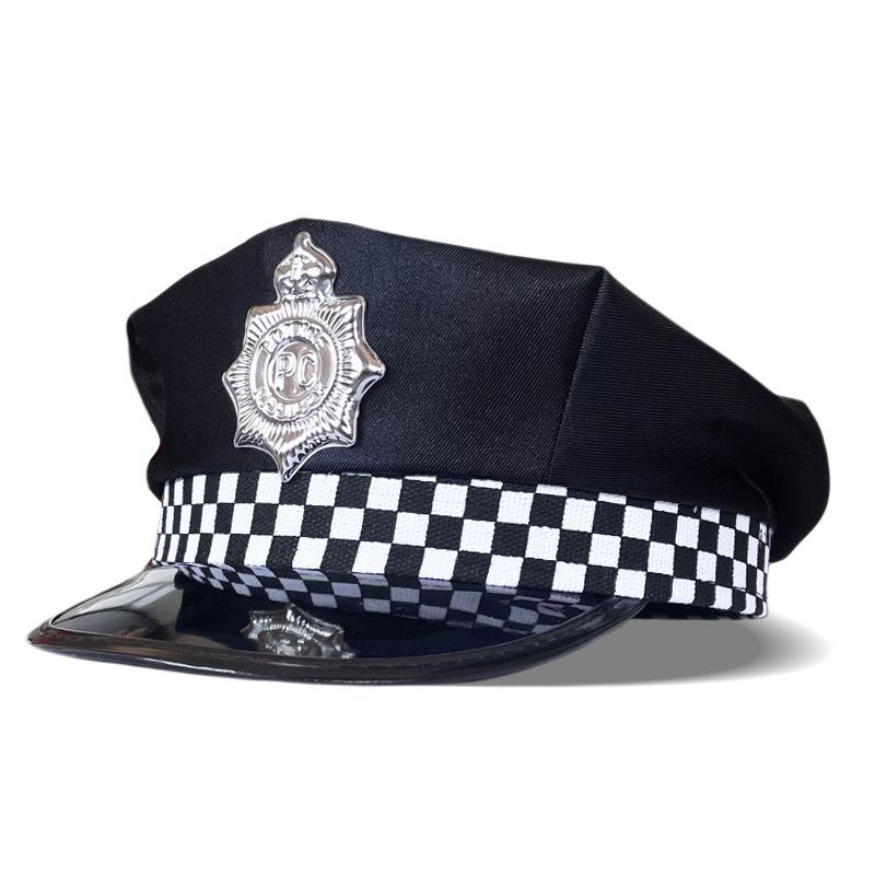 US Police Costume Hat: Octagonal Role-Playing Accessory