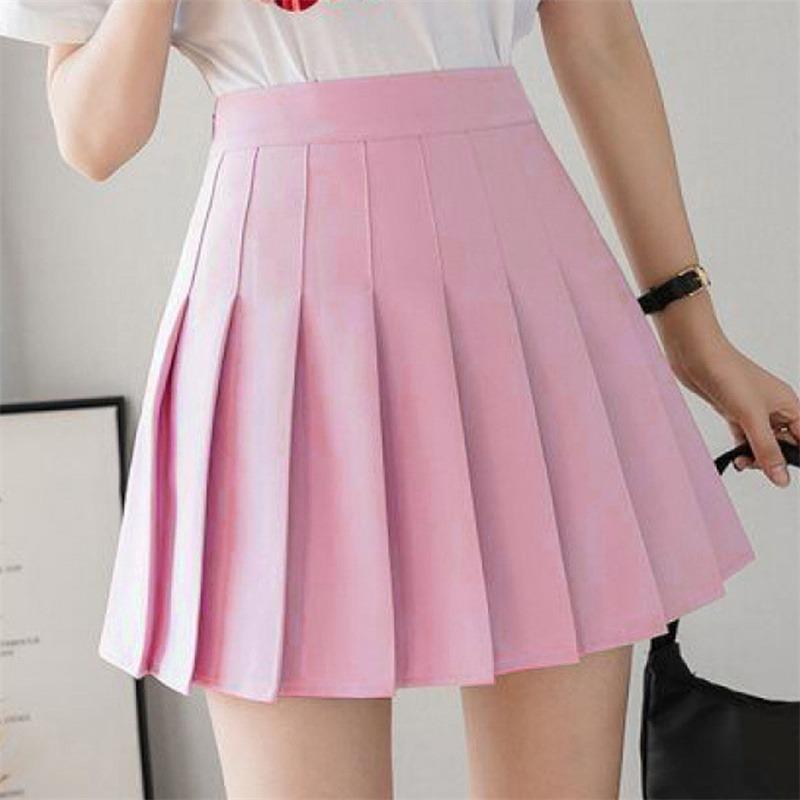 Female Spring Summer Korean Skirt Shorts Women High Waist Sexy Mini Skirt School Short Pleated Kawaii Japanese Skirt