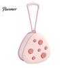 Small Jewelry Organizer Powder Puff Storage Box with Mirror And Handle, Dustproof Portable Case Makeup Sponge Container, Compact for Outdoor