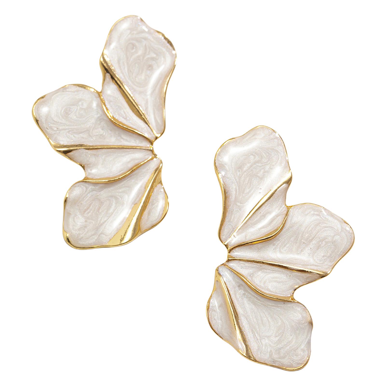 

Drip Oil Petal Stud Earrings Irregular Earring Fashion Party Jewelry Statement Earrings Flower Earring for Any Occasion
