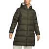 Einfarbige Daunenjacke in mittlerer Länge mit Logo-Print für Herren Oberbekleidung Redwood-Grün DV1134-355