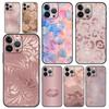 Phone Case For iPhone 16 15 14 13 12 11 Pro Max XS X XR SE 7 8 Plus Shell Beautiful Rose Gold Art iPhone 16e Soft TPU Cover