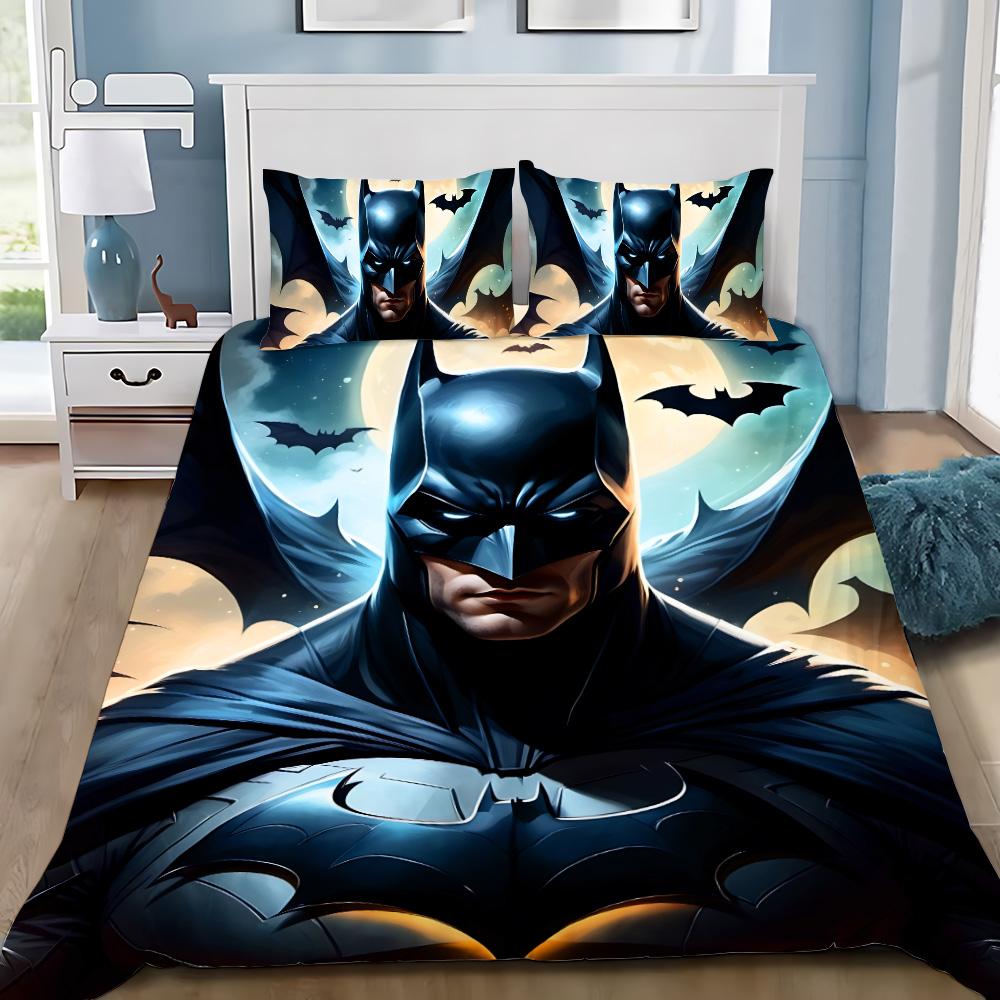 Horké Super Hrdina B-BatmanS Povlak na peřinu Povlak na polštář B-BatmanS Ložní souprava Dospělý Chlapec Dívka Dekorace ložnice Dětský dárek