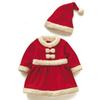 Santa Claus Christmas Baby Clothes New Year Toddler Girl Dress Set  Infant Winter Outwear