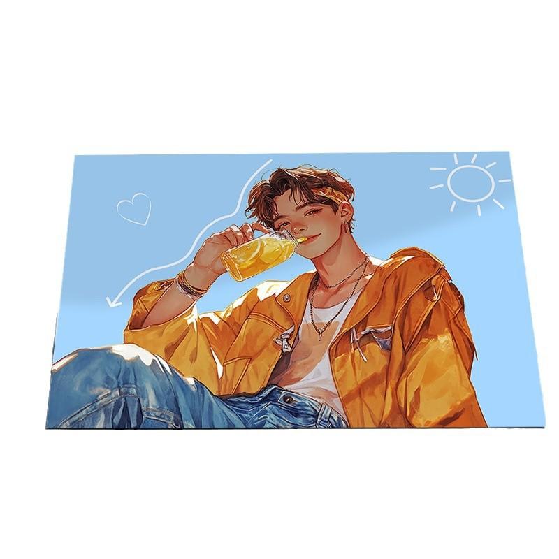 Entry Door Color Signature Handsome Boy Floor Mat Diatom Mud Absorbent Foot Mat Dirt Resistant Entry Door Door Door Mat Carpet Can Be Cut