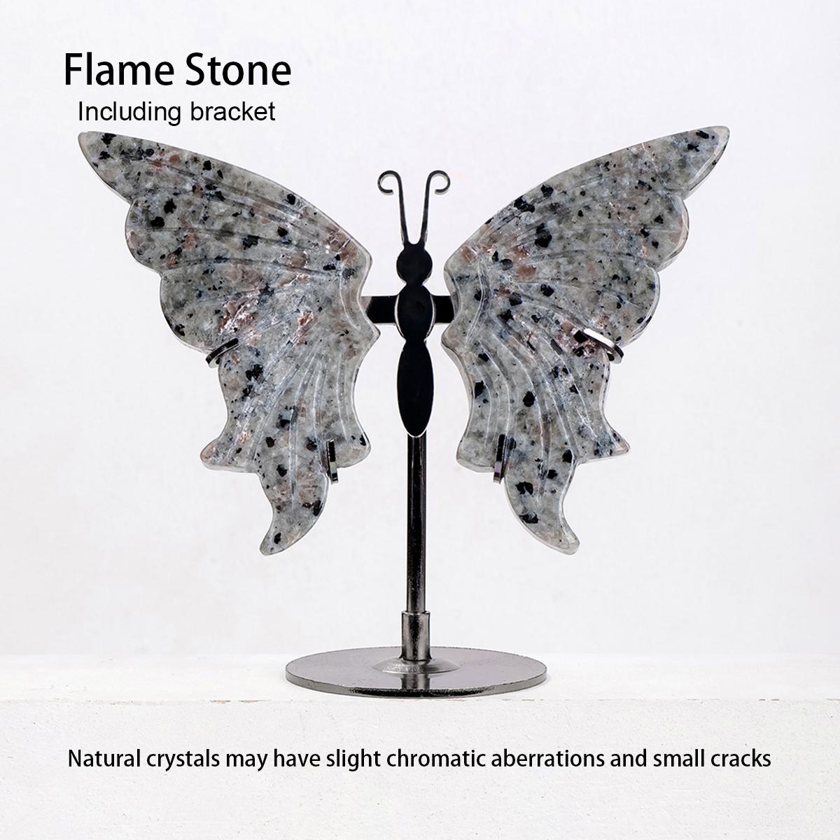 

1pc Natural Crystal Butterfly Carving Stand Ornament, Amethyst Wings Crystal Crafts, Home Desktop Office Ornament Holiday Gift 1pc