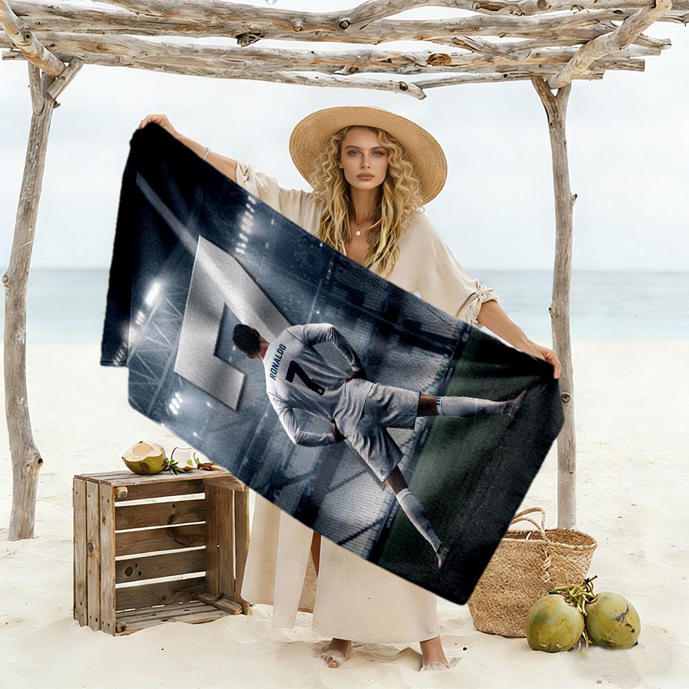 Ronaldo's Legacy Football Beach Towel Super Soft & Absorbent Comfortable Lightweight