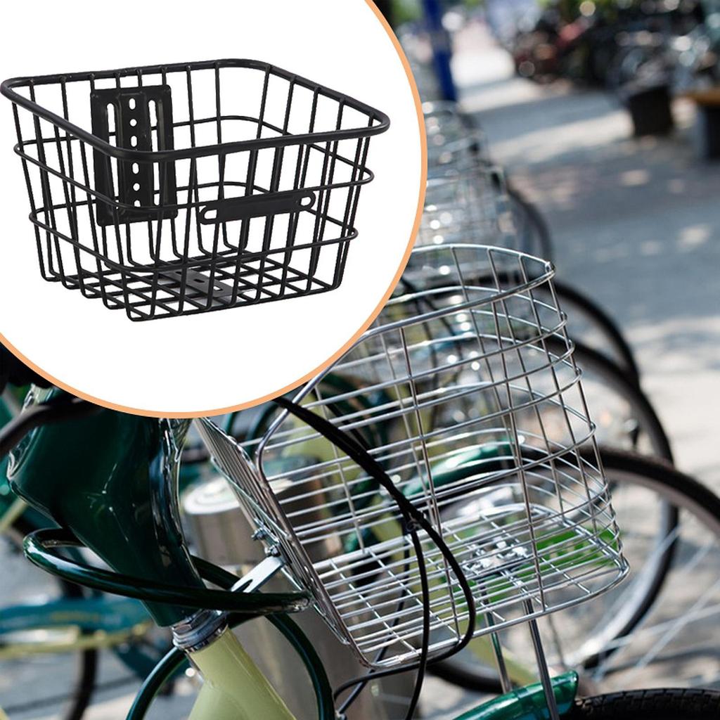 Front Kids Bike Basket Metal Sturdy Convenient Universal, Waterproof, Repair Part, Children Bicycle Basket, Easy Installation