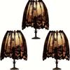 Halloween spider web lampshade cover -20X60 inch black lace ribbon design, battery free, suitable for holiday party decoration