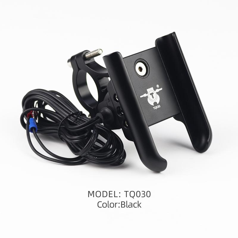 E-bike Mobile Phone Mount 12-80V Aluminum Alloy Motor Phone Holders Waterproof Motorcycle Phone Holder with Charger Aluminum Alloy