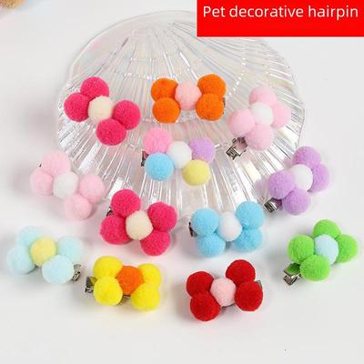 Cute Cat and Dog Christmas Pet Hairpins with Handmade Bows - Perfect Party Decorations!