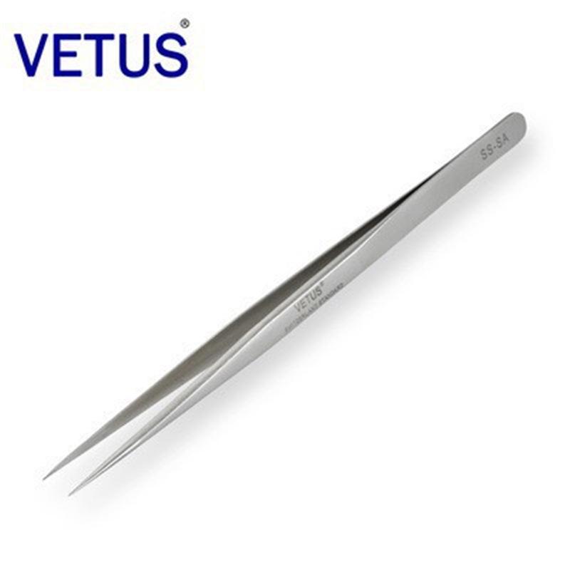 VETUS Precision Stainless Steel Tweezers for Mobile Phone & Watch Repair