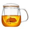 Shuangqi Lidded Glass Tea Infuser Cup