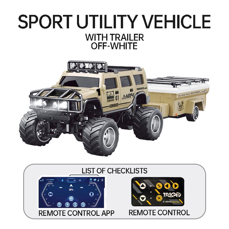 1: 64 RC Mini 2.4G Climbing Off Road Vehicle Simulation RC Car with APP Adjustable Speed Lighting Shock Absorber Boy Toy Gift