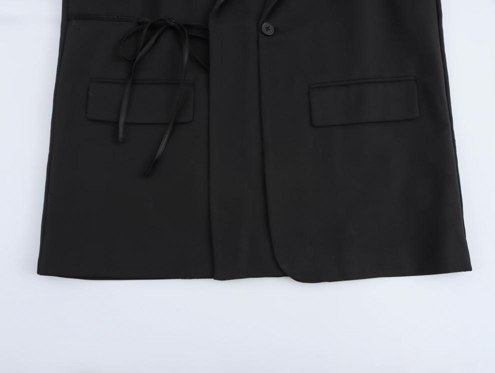 European & American Style Women's Double-Layer Lapel Double-Breasted Oversized Suit Jacket - Winter Collection