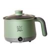 Electric Pot Frying Pan Household Mini for Dumpling Soup Oatmeal Gray Green