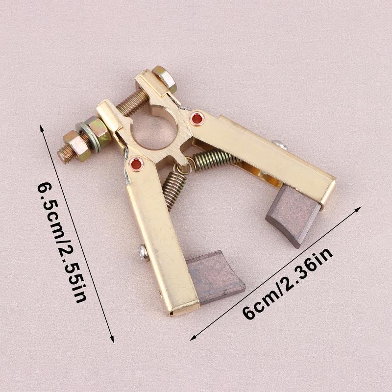 

Carbon Brush Holder Scissors Double Foot Type For Motor Power Tool Hole Dia. 12mm Copper Carbon Brush Holder