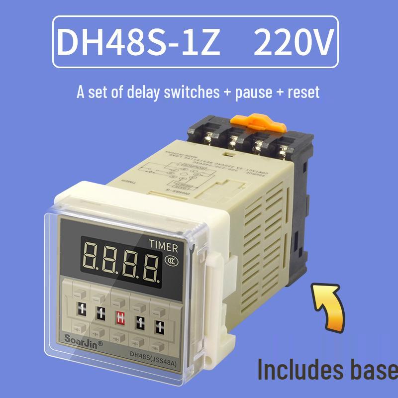 DH48S-S Digital Time Relay Cycle Switch Power-on Delay Controller, 12V/24V/220V
