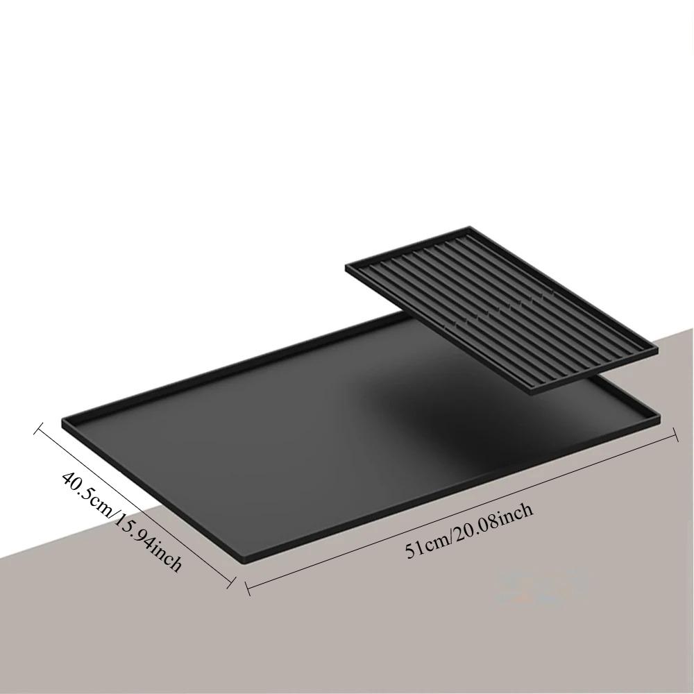 

Silicone Coffee Mat Espresso Bar Mat with Detachable Spill Proof Dish Drying Mat Heat Resistant Non Slip Kitchen Pad Coffee Tool 1 Set&Coffee mat