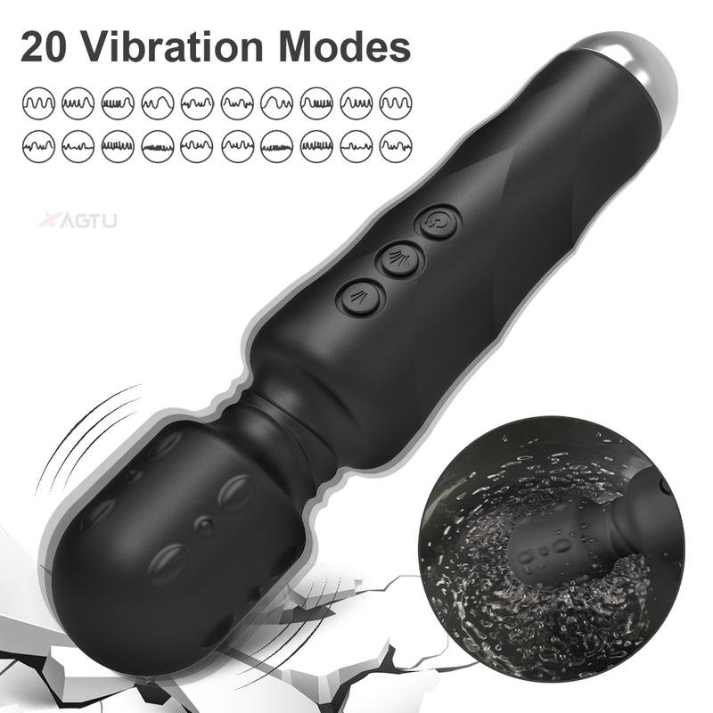 20 Speeds AV Vibrator Powerful Nipple G Spot Clitoris Stimulator for Women Magic-Wand Dildo Female Masturbation Adult Sex Toys