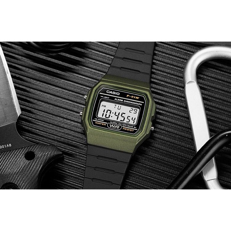 Casio Youth Series Silicone Square Classic Retro Waterproof Digital Display Quartz Watch Men watches Black F-91WM-3A